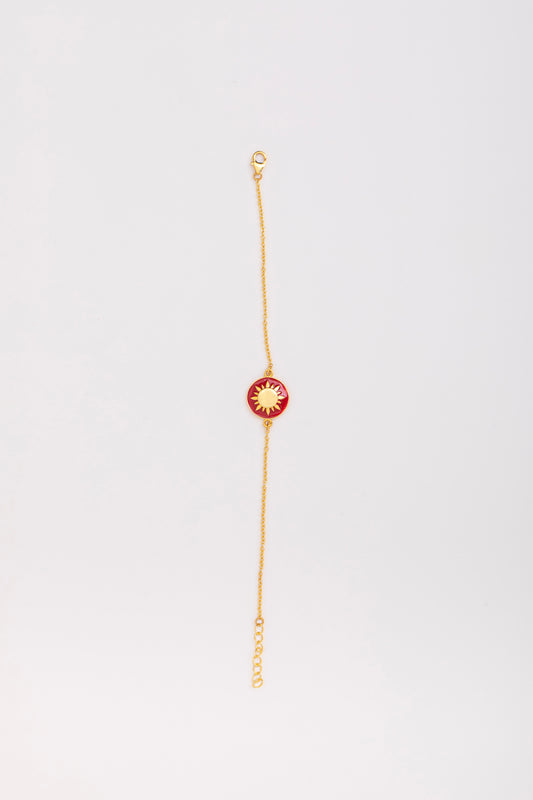 RED RAYS SUN BRACELET