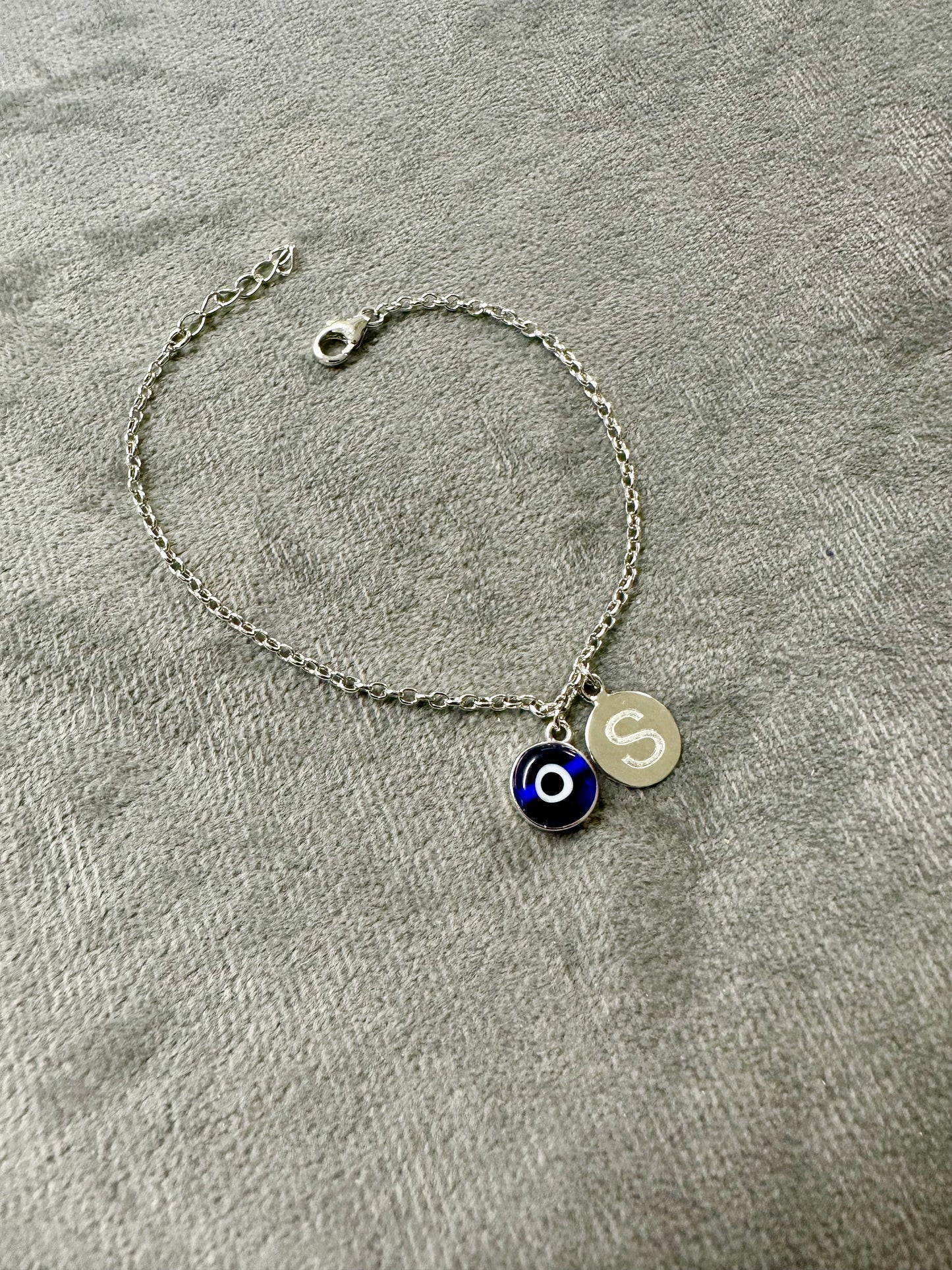 EVIL EYE WITH INITIAL BRACELET