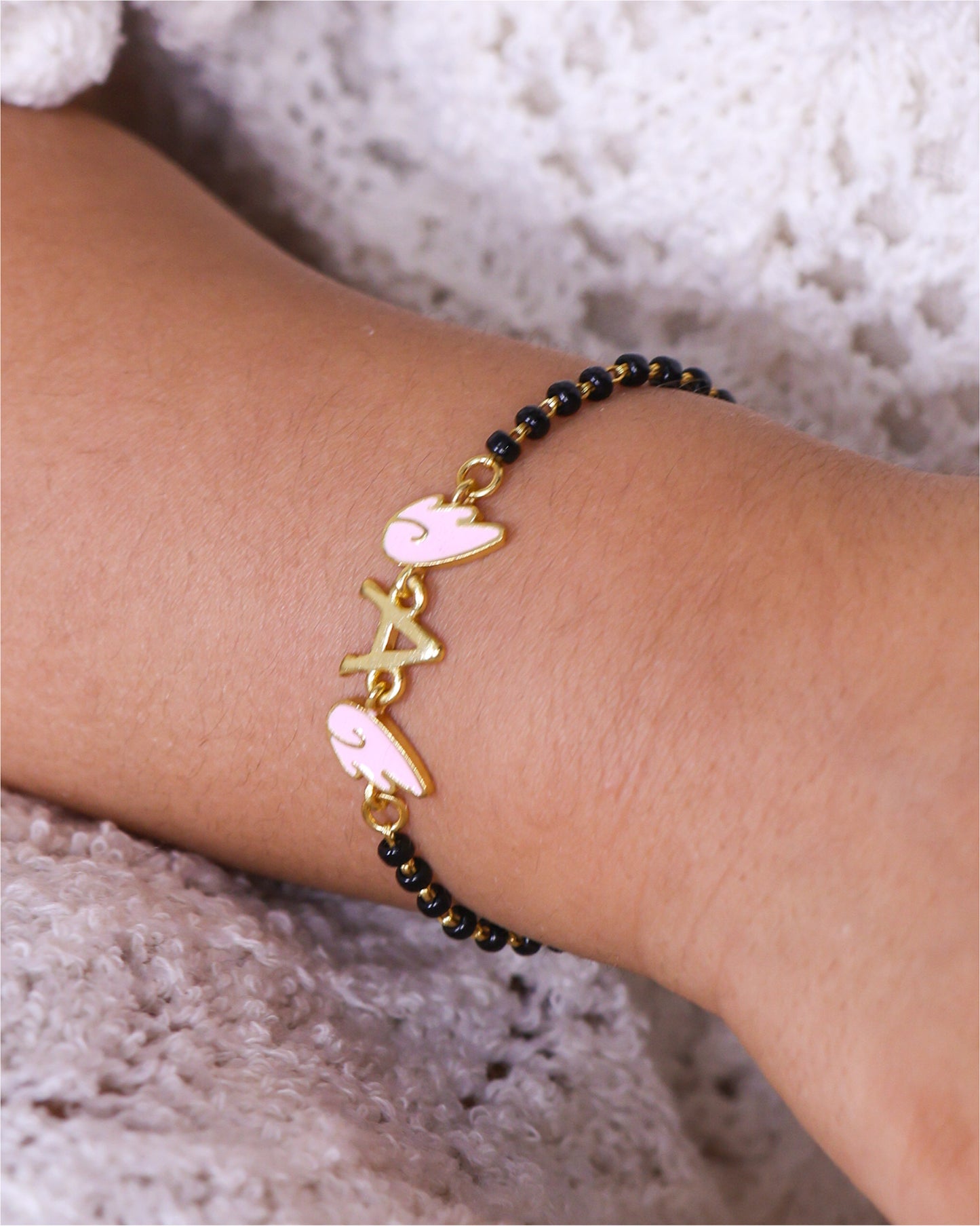 INITIAL WITH PINK WINGS NAZARIYA (PAIR)