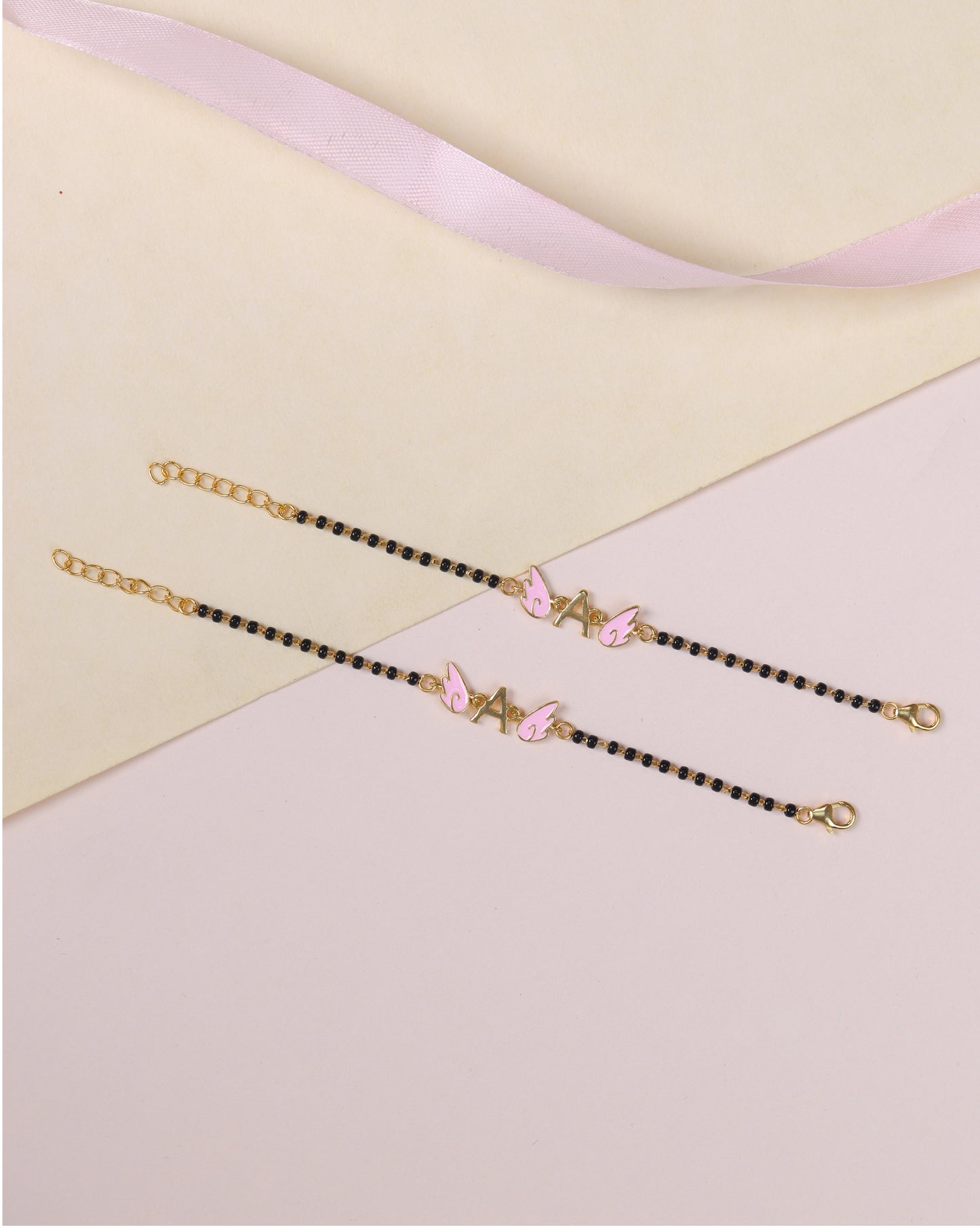 INITIAL WITH PINK WINGS NAZARIYA (PAIR)