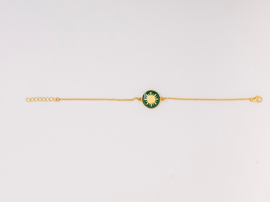 GREEN RAYS SUN BRACELET