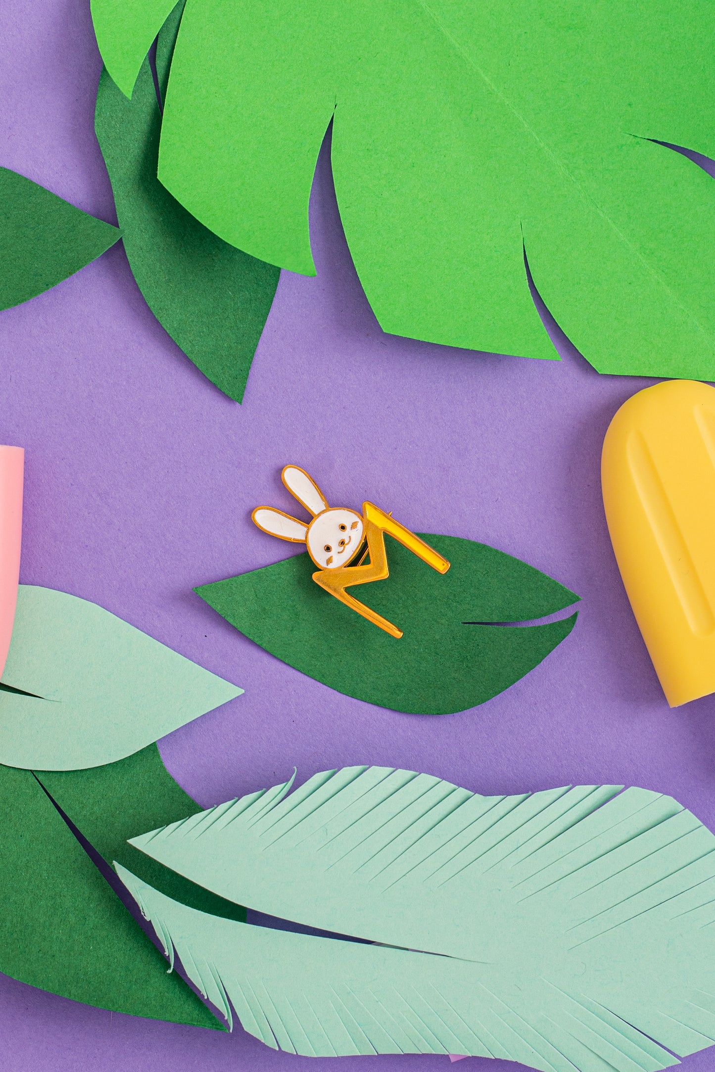 "M" WITH RABBIT NAME PIN