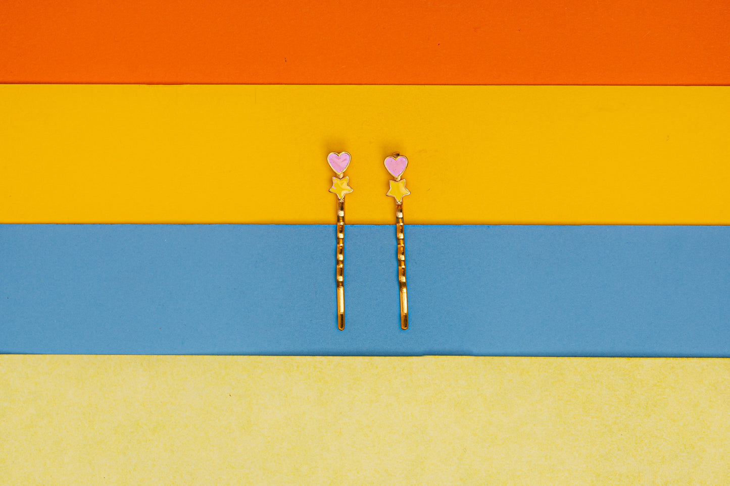 HEART AND STAR HAIR PINS