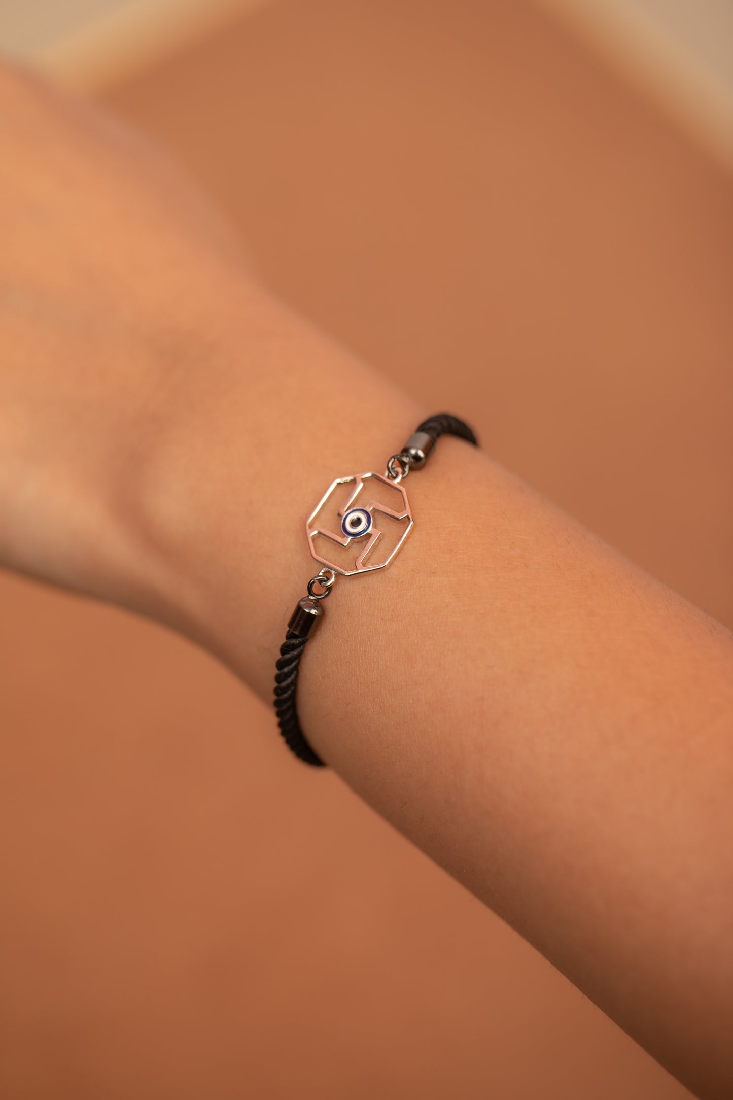 SWASTIK WITH SILVER POLISH BRACELET