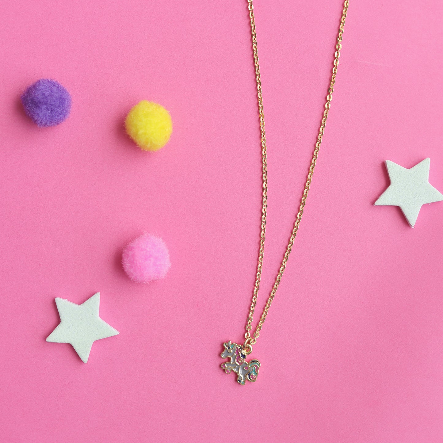 GREY UNICORN SMALL NECKLACE