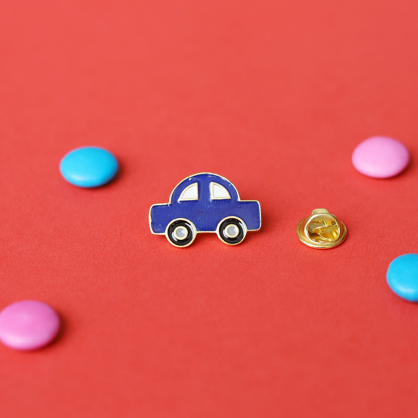 BLUE CAR BROOCH