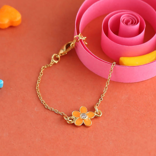 ORANGE FLOWER BRACELET