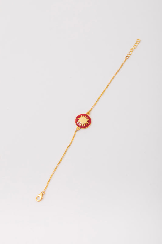 RED RAYS SUN BRACELET