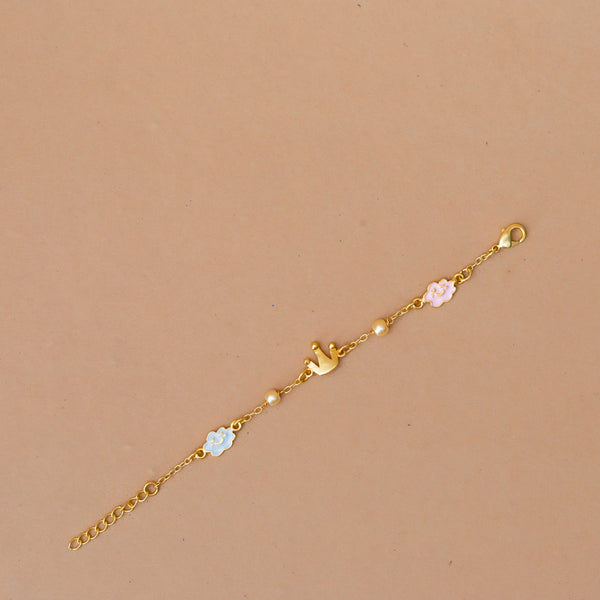 CLOUD-CROWN-CLOUD CHARM BRACELET