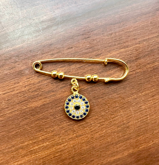 BLUE STONE LAPEL PIN