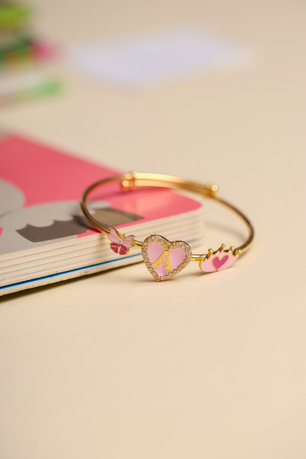 BUTTERFLY-INITIAL IN HEART-CROWN KADA