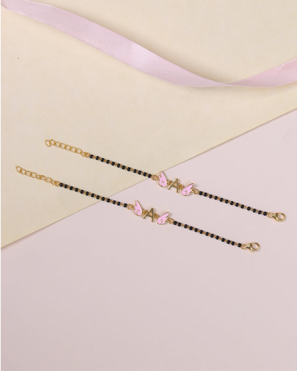 INITIAL WITH PINK WINGS NAZARIYA (PAIR)