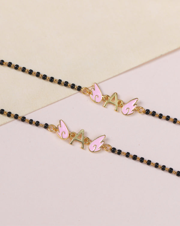INITIAL WITH PINK WINGS NAZARIYA (PAIR)