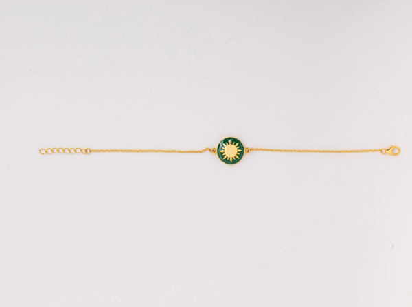 GREEN RAYS SUN BRACELET