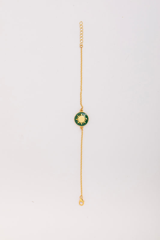 GREEN RAYS SUN BRACELET