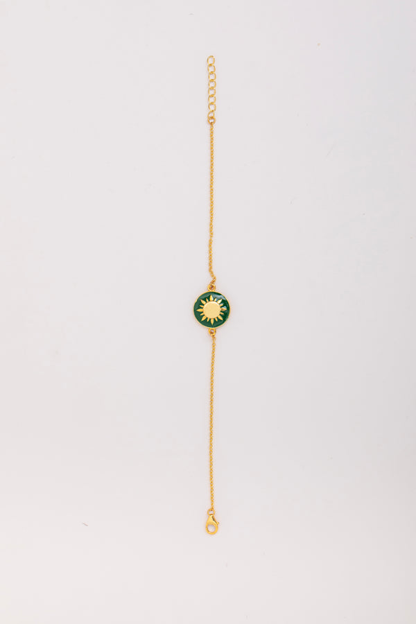 GREEN RAYS SUN BRACELET