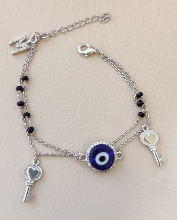 "KEYS WITH EVIL EYE" IN SILVER POLISH