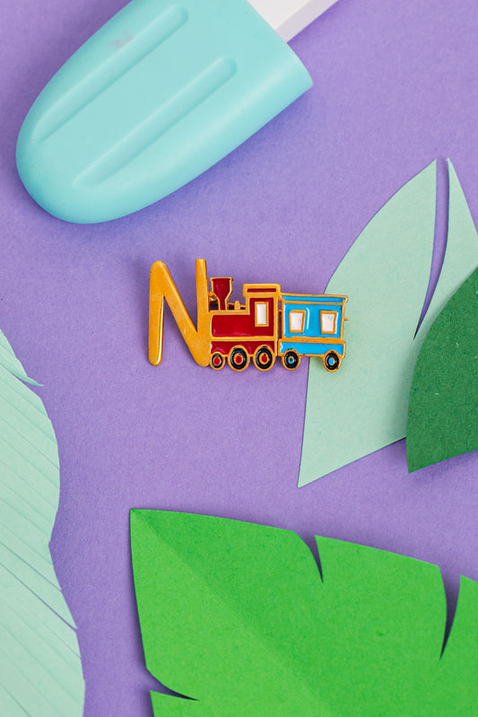 "N" WITH TRAIN NAME PIN