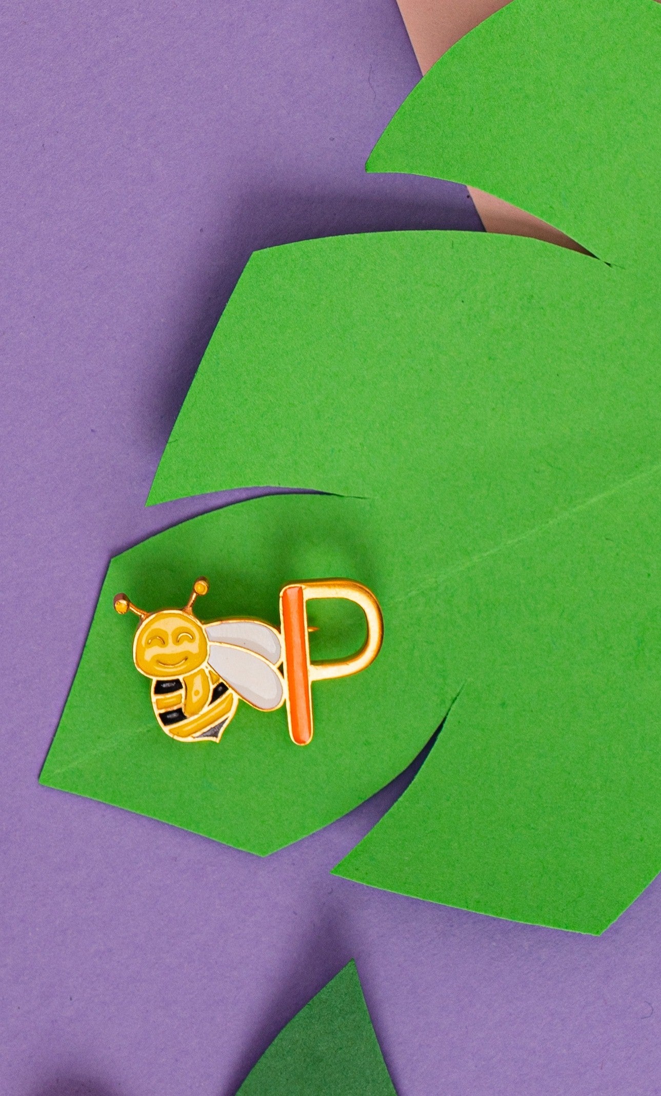 "P" WITH BEE NAME PIN