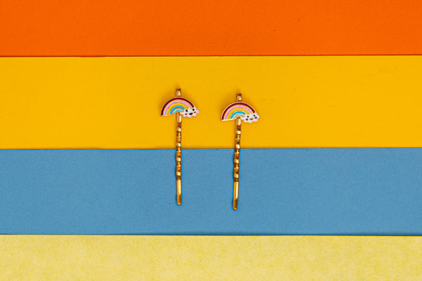 RAINBOW HAIR PINS