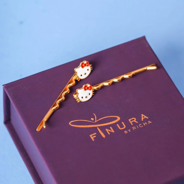 RED KITTY HAIR PIN