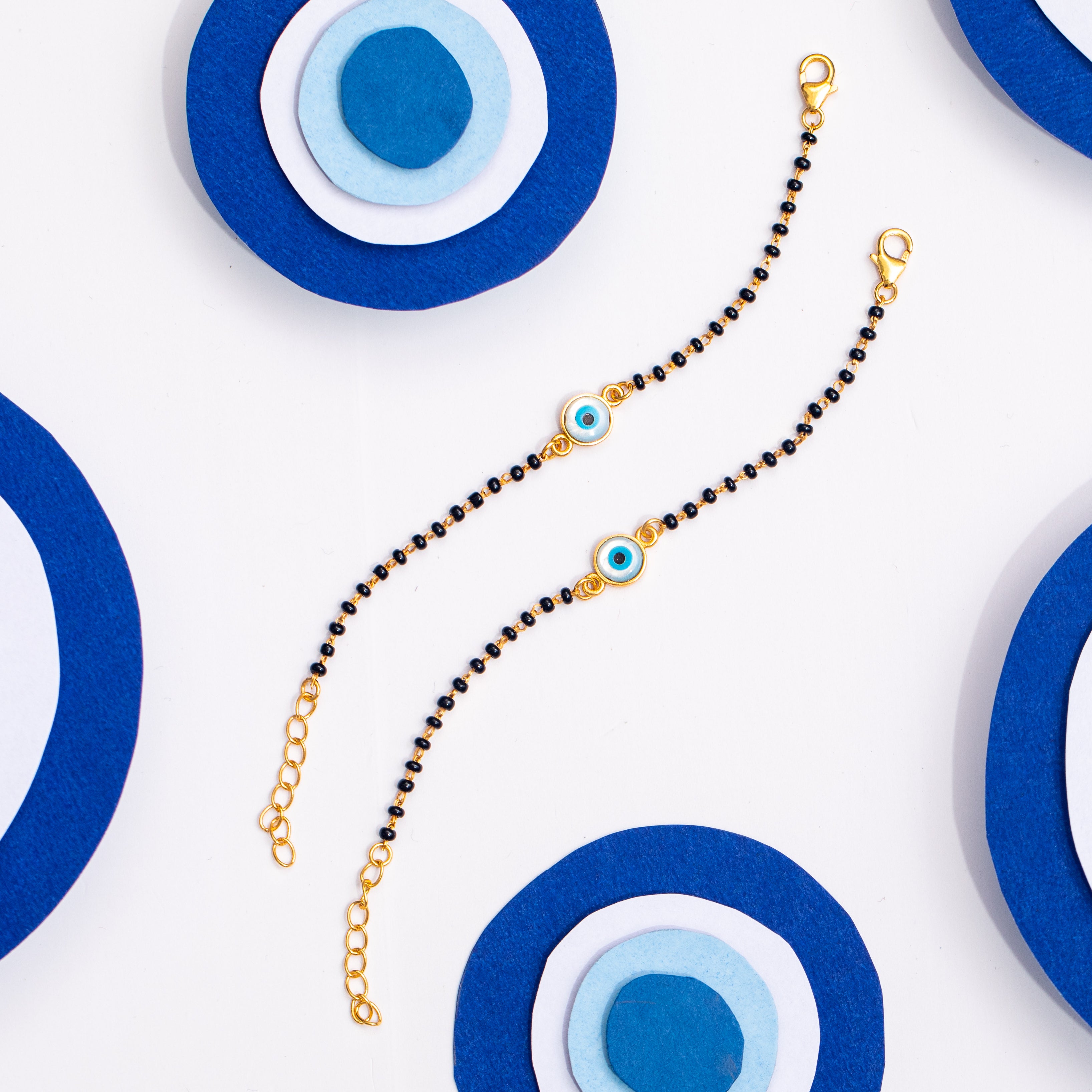 Evil Mops ROUND MOP EVIL EYE NAZARIYA (PAIR) – Finura by Richa