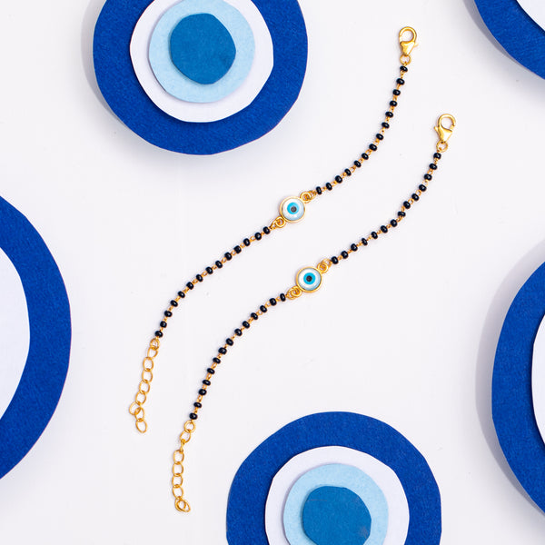ROUND MOP EVIL EYE NAZARIYA (PAIR)
