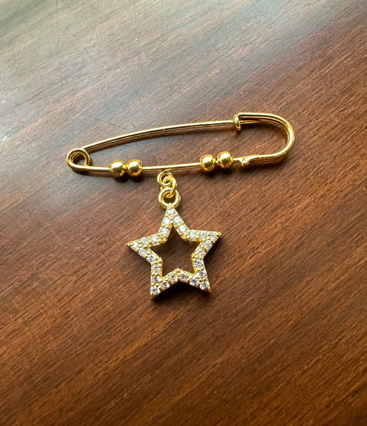 STUDDED STAR LAPEL PIN