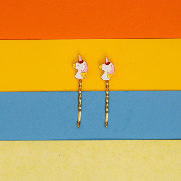 UNICORN FACE HAIR PINS