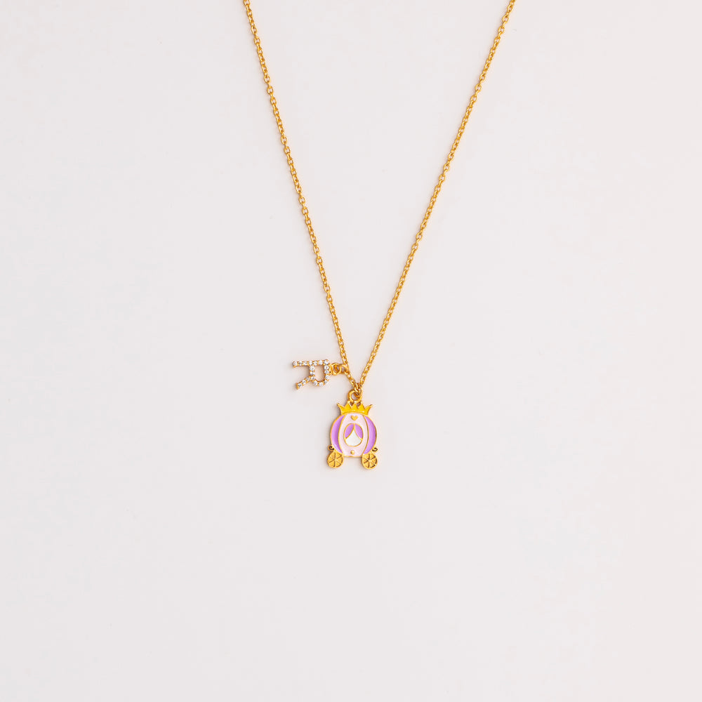 CHARIOT WITH INITIAL DOODLE NECKLACE