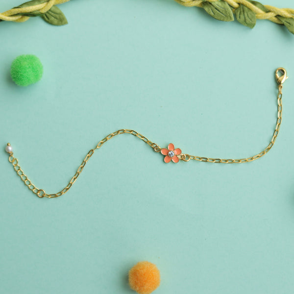 ORANGE FLOWER BRACELET