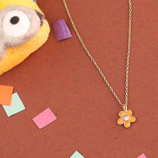 ORANGE FLOWER NECKLACE